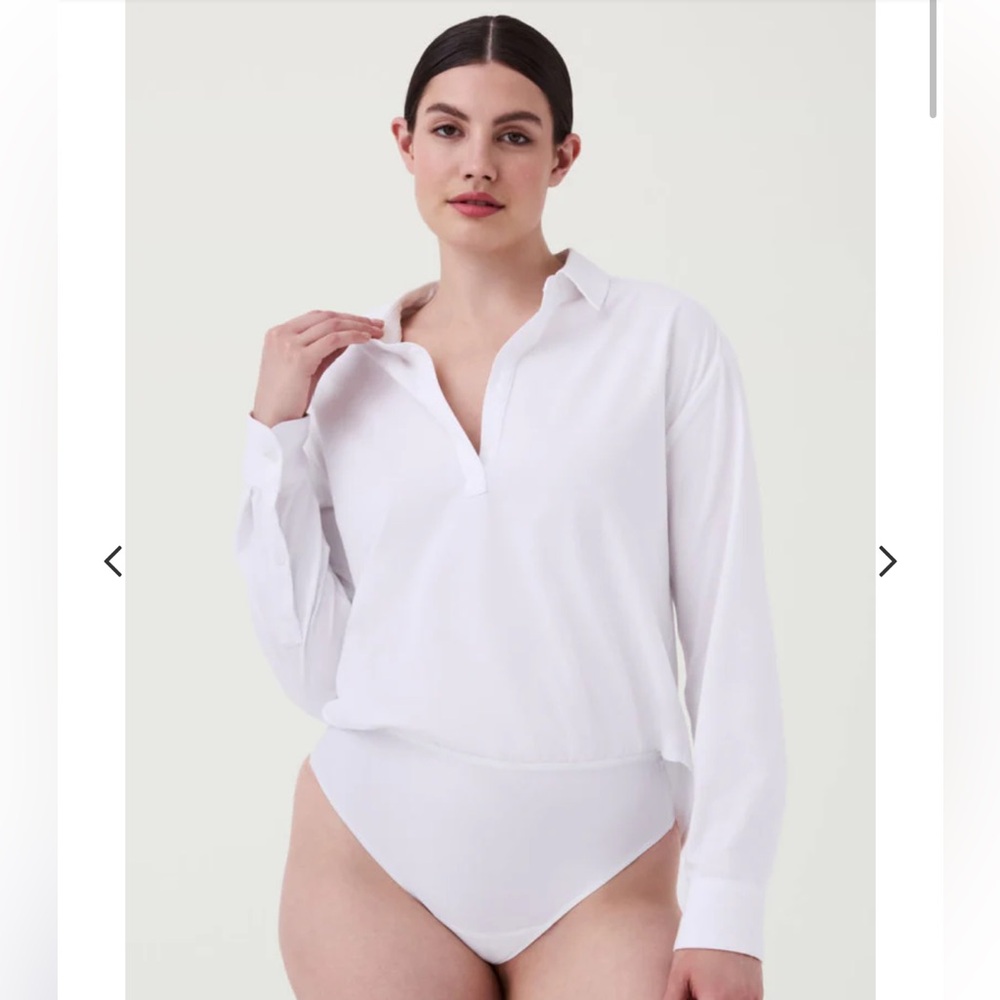 Spanx:The Blouse Bodysuit - Classic White - M